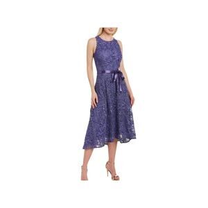 TAHARI ASL L116608 Womens Peri Soutache High-Low Maxi Dress Size 8.
